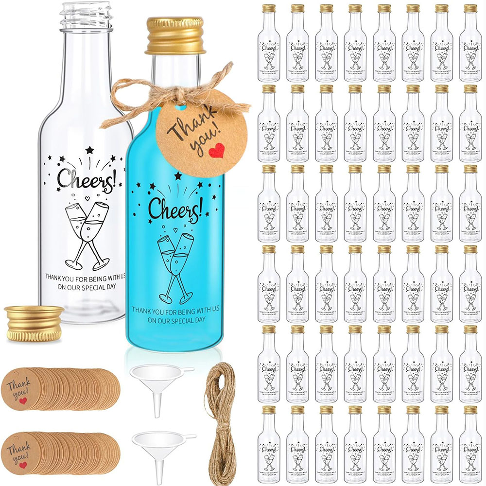 Water Bottle Blank - Pacote com 50 Mini Garrafas de