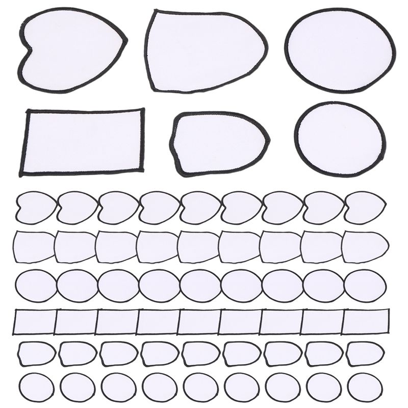 Hat Sublimation Blank - 60 Peças de Patches em Branco