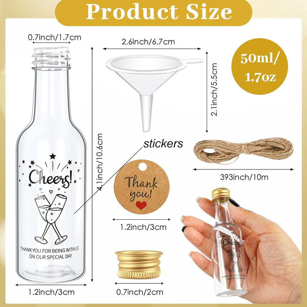Pacote com 50 Mini Garrafas de - Water Bottle Blank avaliação e preço
