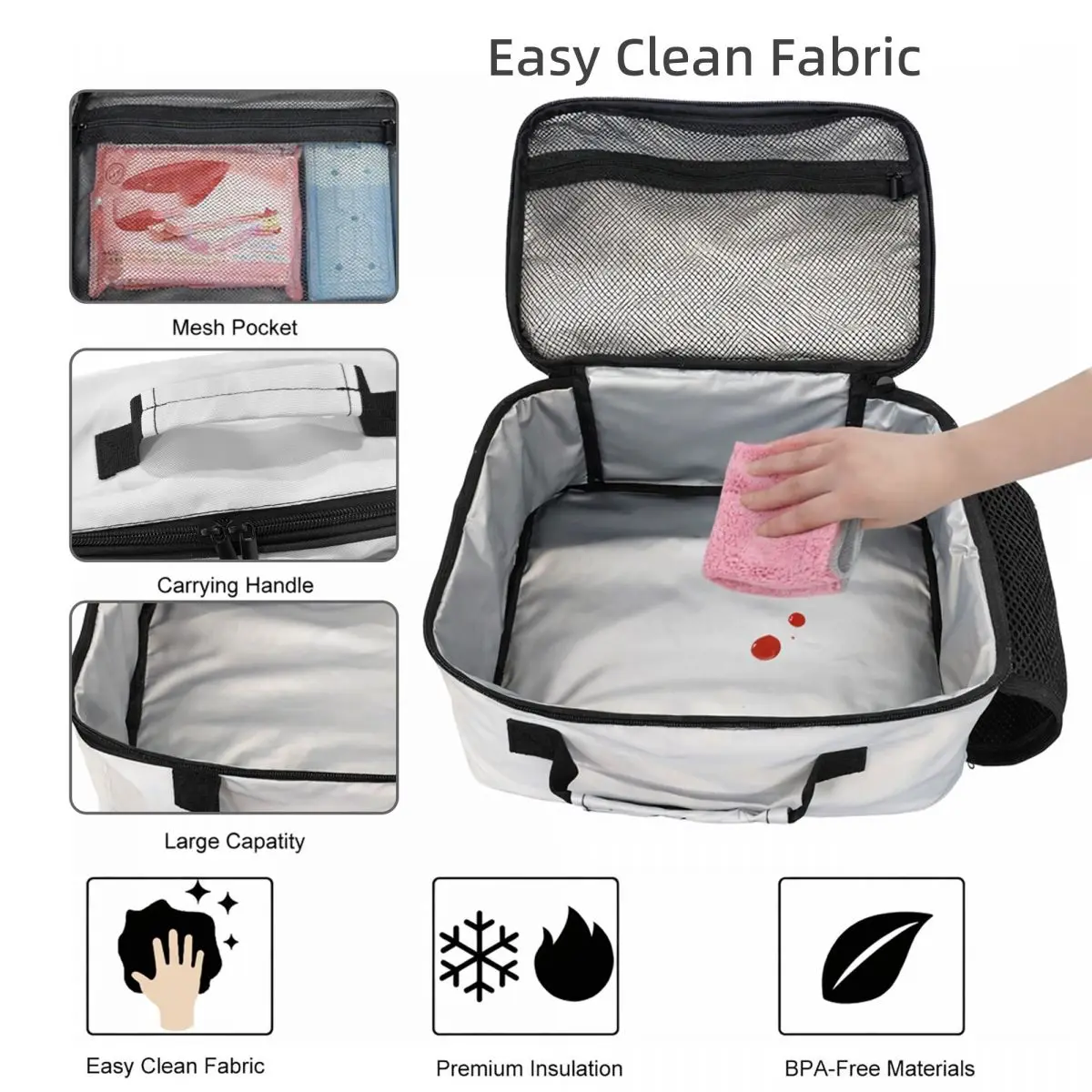 Bolsa térmica preta e branca c - Tote Bag Sublimation avaliação e preço