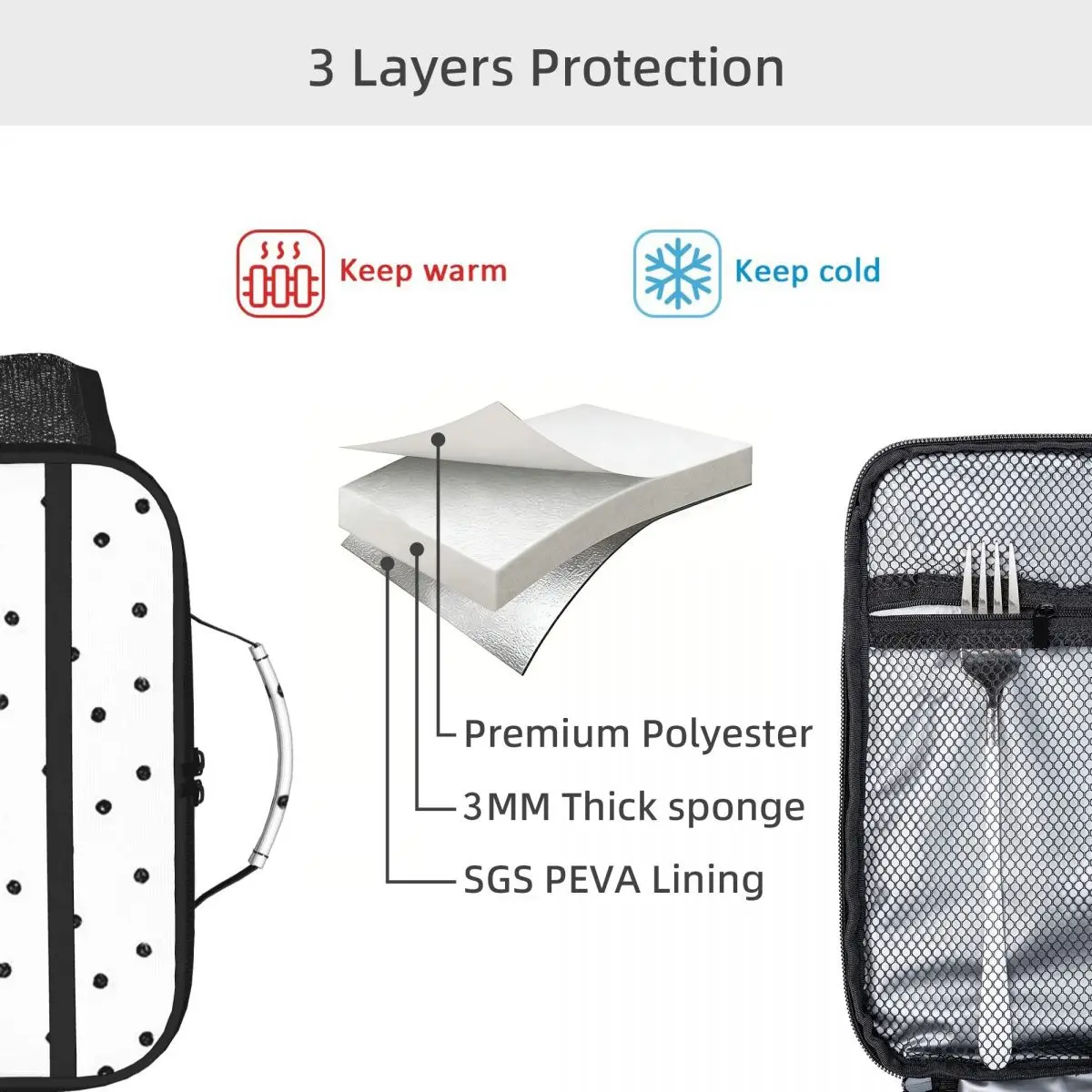 Bolsa térmica preta e branca c - Tote Bag Sublimation avaliação e preço
